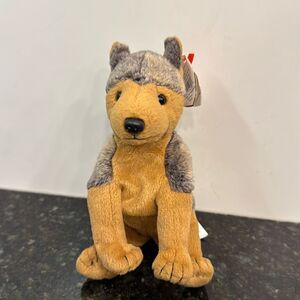 TY ❤️ Beanie Babies Baby Sarge The German Shepherd Plush Dog Doll 2000